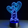 Love 3D light touch light LED colorful night light Valentine's Day gift
