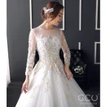PO white fishtail long sleeve Wedding bridal prom party dinner dress gown RB0244