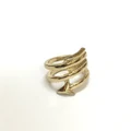 Gold arrow ring size #6 small 1.6cm