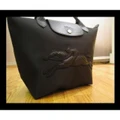 Longchamp Victoire Large Short Handle Tote Bag (Black)