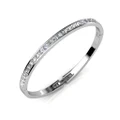 Her Jewellery Chic Bangle (White Gold) Embellished with Crystals from Swarovski