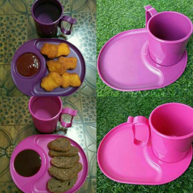 Tupperware mug n plate