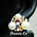 Pearl chunky earrings