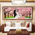 DIY Diamond Embroidery Romtantic Sakura Tree Diamond Painting Wedding Decor Gift