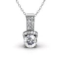 Her Jewellery Eve Pendant White Gold Embellished with Crystals from Swarovski