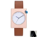TOMI Rectangle Simple Fashion Mens' Ladies Watches Casual Leather Bracelet Watch