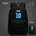 Bags Barcelona Messi #10 Noctilucent School Sports Bag Backpack for Teenagers