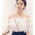 (Ready Stock) Off Shoulder Floral lace blouse