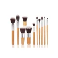 ?New arrival?11pcs Makeup Brushes natural bamboo Blending Brush Tool Set Kit