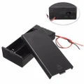 DC Holder Storage Box Case ON/OFF Switch Wire Leads for 3.7V 2 x 18650 Battery
