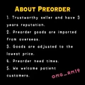 for confirmed instagram's orders & preorders & ????