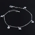 Heart charms anklet