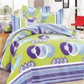 4pcs Set Nature Blue Queen Size Bedsheet Bedding Cadar (Green Blue)