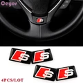 Car Logo Decoration Sticker for Audi S line Badge Plastic Drop Sticker 4pcs/lot