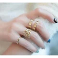 Hollow Flower Women Ring Set For Girl Lovers Gift Jewelry