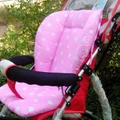 ??BL Portable Baby Stroller Polka Dot Printed Seat Cushion Pads