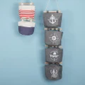 Practical Navy Anchor Wheel Pattern Home Decor Hanging Hanger Storage Bag