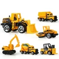 6 Pcs Diecast Car Model Toy Alloy Construction Vehicle Engineering Dump Truck Children Toys Kids Gift