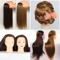Beauty Salon Human Hair Hairdressing Practice Head Mannequin Training 60cm