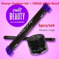 3pcs/set Medium Large Size Stamp Eyeliner Liquid Brush Set Eye Eyeliner Tool