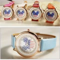 Women Leather Strap Fashion Simple StyleRound dial Watches