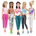 5 Tops + 5 Pants Fashion Girl Gift Casual Summer Clothes Outfit for Barbie Doll