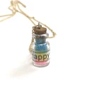 Claire's happy wishing bottle necklace