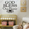 36*43cm pvc removable wall stickers decals "god bless"