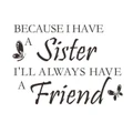 vinyl removable Wall Sticker House Sister Friend mural arts