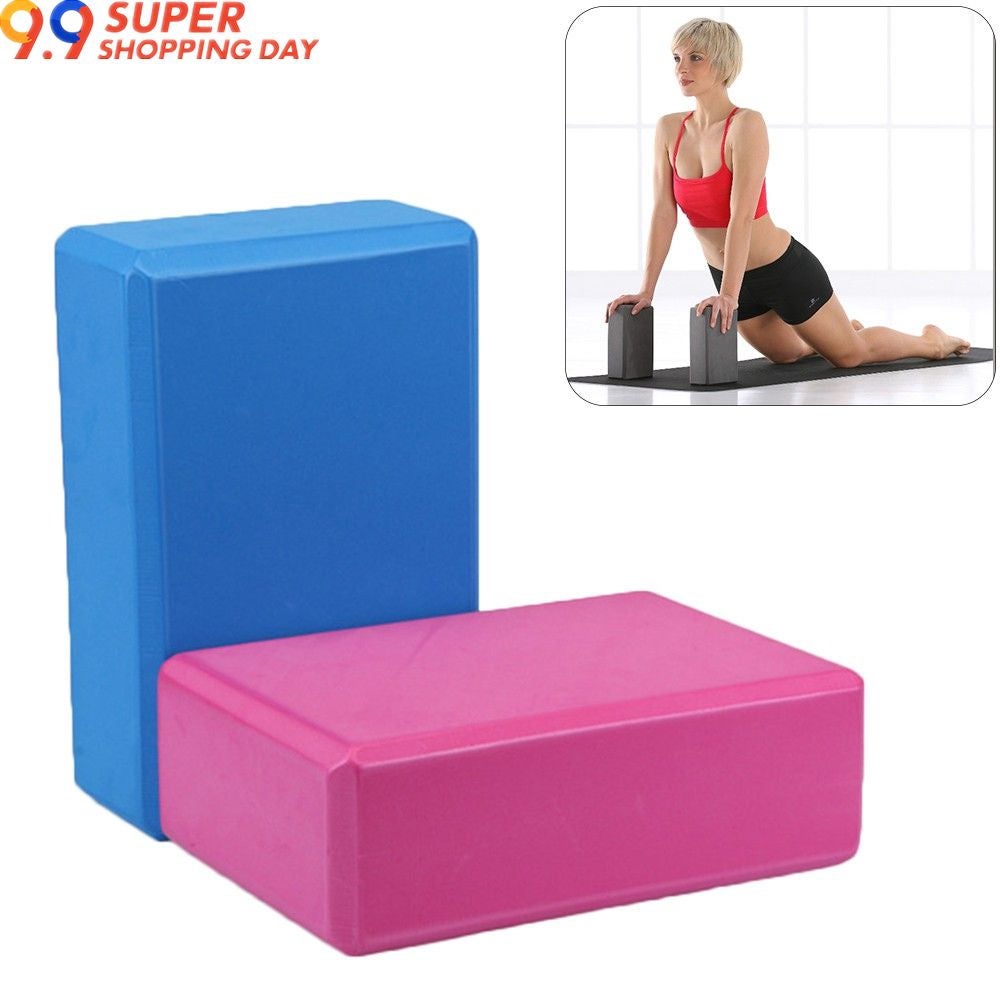 EVA Yoga Block Foam Brick Pilates Sports Exercise Gym Workout Stretching 4 Color