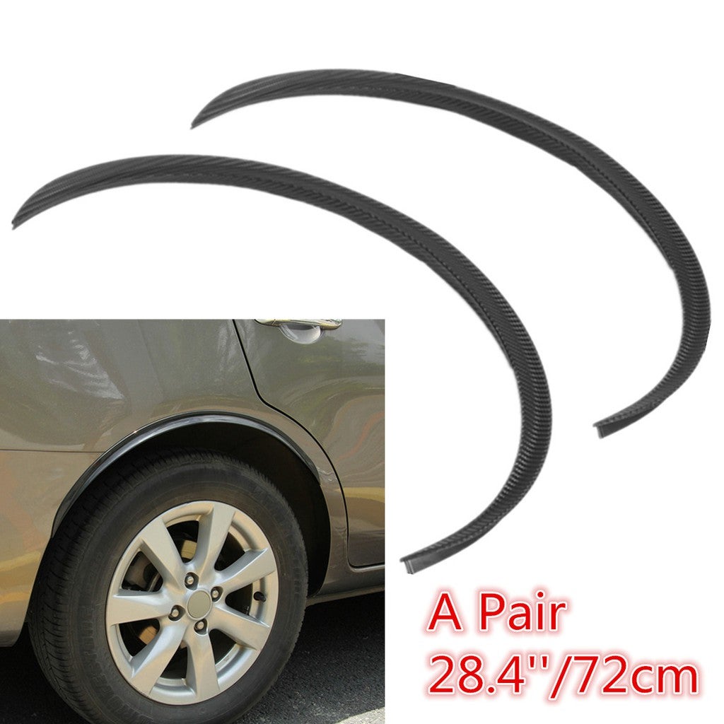 2Pcs/pair Universal Black Car Carbon Fiber Decal Sticker For Fender