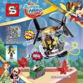 SY884B DC Superhero Girls Bumblebee Girl Helicopter Superheroes Building Block