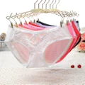 Women Lace Low Waist Comfort Seamless Transparent Panties