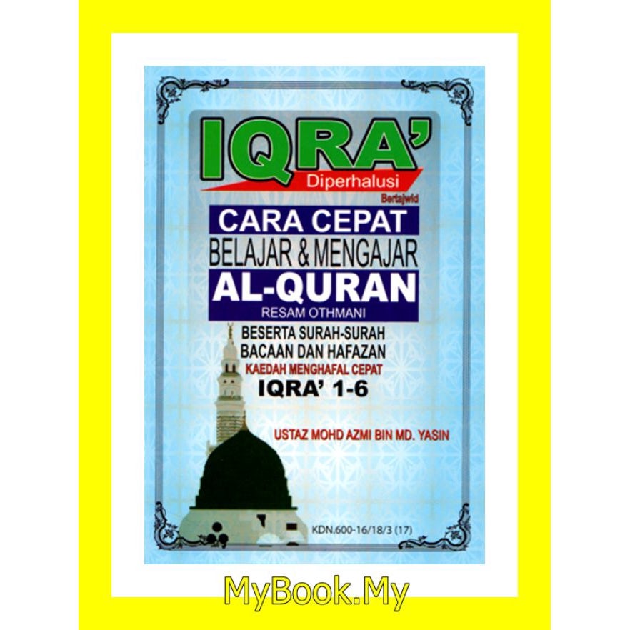 MyB Buku : Iqra Diperhalusi Bertajwid Cara Cepat Belajar & Mengajar Al Quran (Sri Saujana)