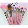 Hello Kitty 7 in 1 Make Up Tools Brush in Matt Pink Steel Box (PINK)