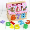House puzzle wooden toys