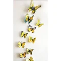 3D Butterfly Stickers Making Wall Art Decor Decals (Yellow
