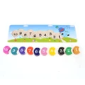Baby Wooden Toy Piercing Puzzle Rainbow Caterpillars Beads Bauble