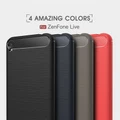 For ASUS Zenfone Live ZB501KL Carbon Fiber Brushed Soft Silicon TPU Phone Case