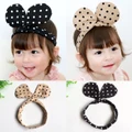 Kids Hair Clips Dot Ear Bow Headband Baby Girls Hair Band Headwear Accessories