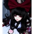 Tita-Doremi BJD Wig 1/4 7-8" SD MSD DZ DOD LUTS Black Doll