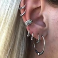 Retro Trendy Earring Stud Earring Hoop Earrings Set Vintage Punk Jewelry Set