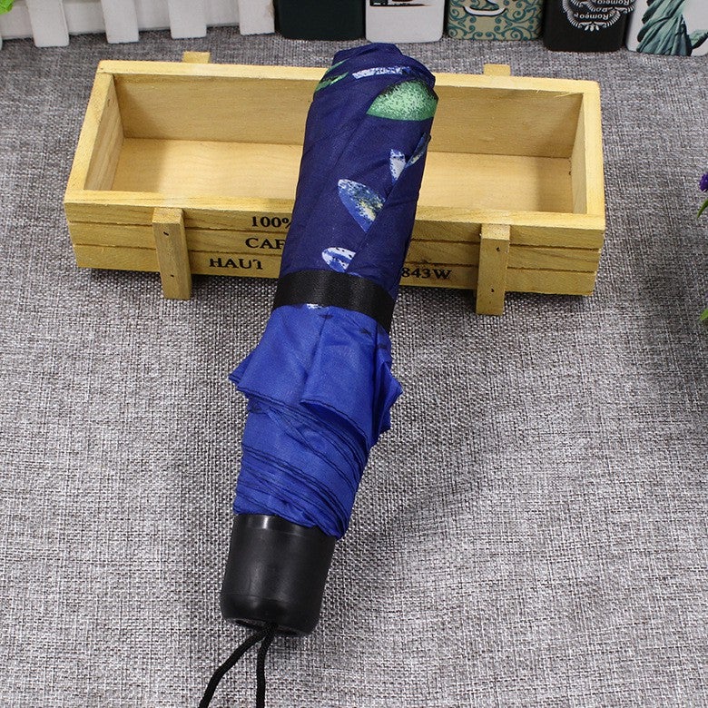 Ifone Short handle couple lattice umbrella three fold shade folding