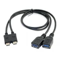 CY Dual Cable USB 3.1 Type-C to 3.0 A Female OTG Data Cable New 13 inch Pro