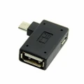 CY 90D Right Angled Micro USB 2.0 OTG Host Adapter USB Power Galaxy S4 Note3