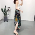 9361 Floral Side Slit Skirt