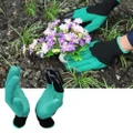 1 Pair Tough Rubber Protective Gardening Gloves Puncture Resistant with Claw