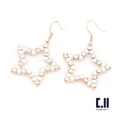 Star earrings with rhinestones