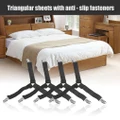 4pcs/set Multifunctional Triangle Shape Bed Sheet Fasteners Grippers Clip