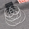 3 Pairs Different Sizes Fashion Circle Pendant Hoop Earrings Eardrop Jewelry